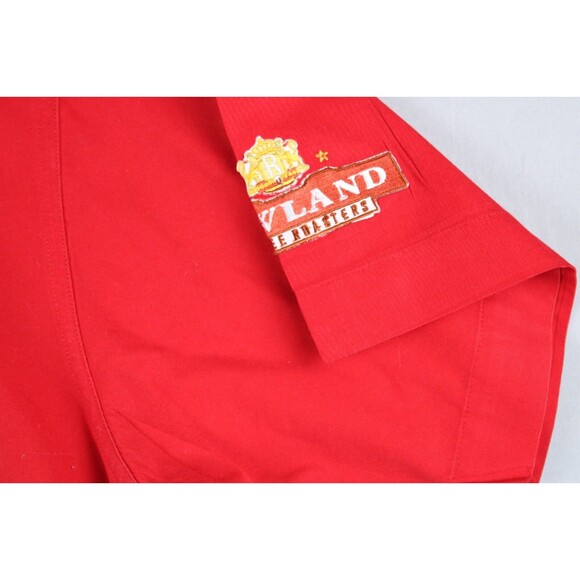 Cafe Pilon Extreme Espresso Coffee Button Shirt Red Size Medium Promo Employee - Picture 5 of 16